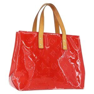 LOUIS VUITTON Monogram Vernis Reade PM Hand Bag Red Rouge